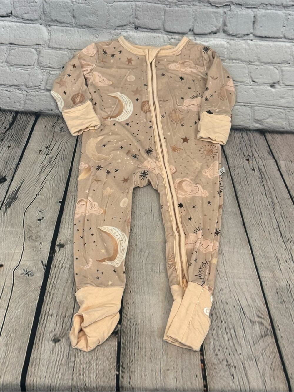 Snuggle Bums Moon and Star Pattern Bamboo Zippie